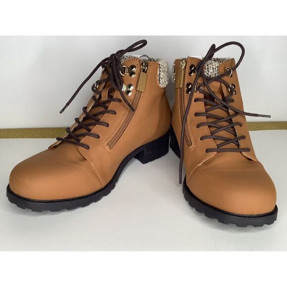 Trotters Becky 2.0 Women's 11WW Brown Vegan Leather boots - New - Picture 4 of 8